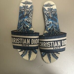 Dior Blue and White Sandals